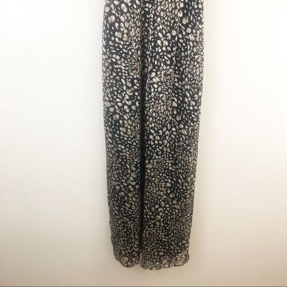 Sage Sample Spaghetti Strap printed black with metallic jumpsuit size S - Picture 4 of 11